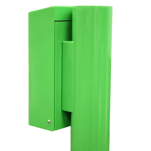 Back of Willoughby Stainless Steel Hand Sanitizer Dispenser Open Photo Studio Image