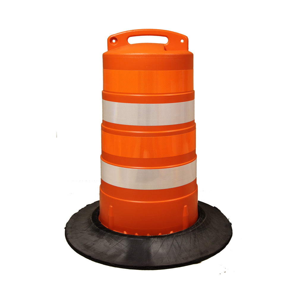 Lakeside Plastics HD BARREL W/ 4" Reflective Sheeting