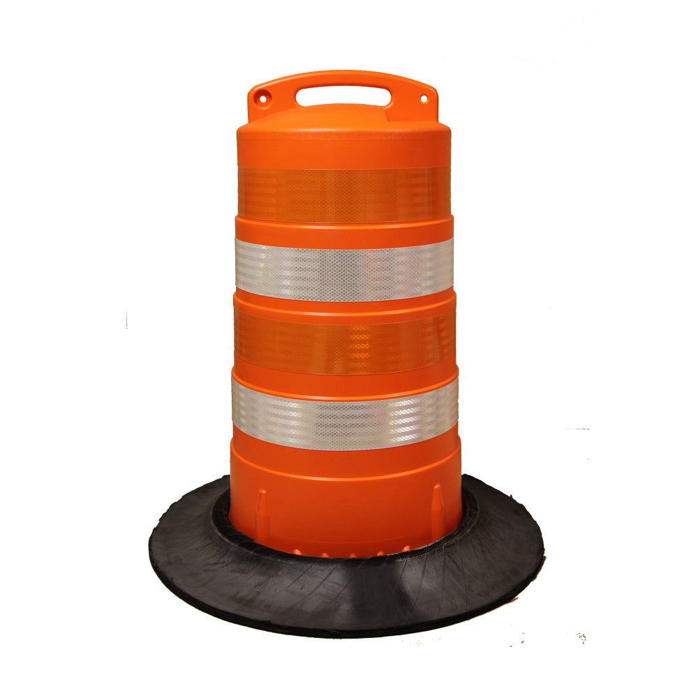 Lakeside Plastics HD BARREL W/ 4" Reflective Sheeting