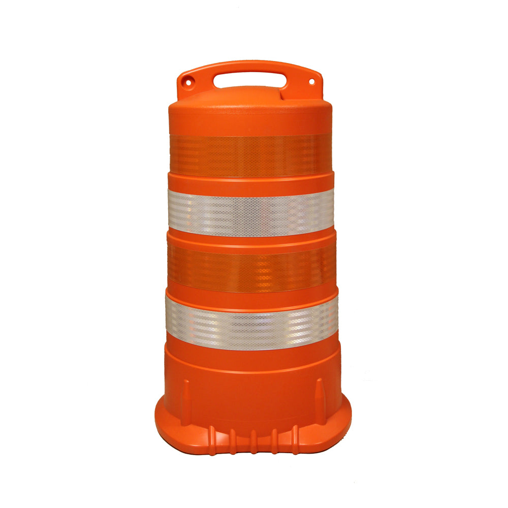 Lakeside Plastics HD BARREL W/ 4" Reflective Sheeting