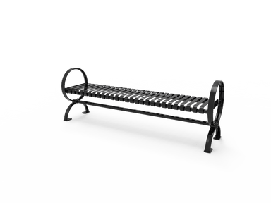 Black MyTCoat Park Village Bench without Backrest Studio Image