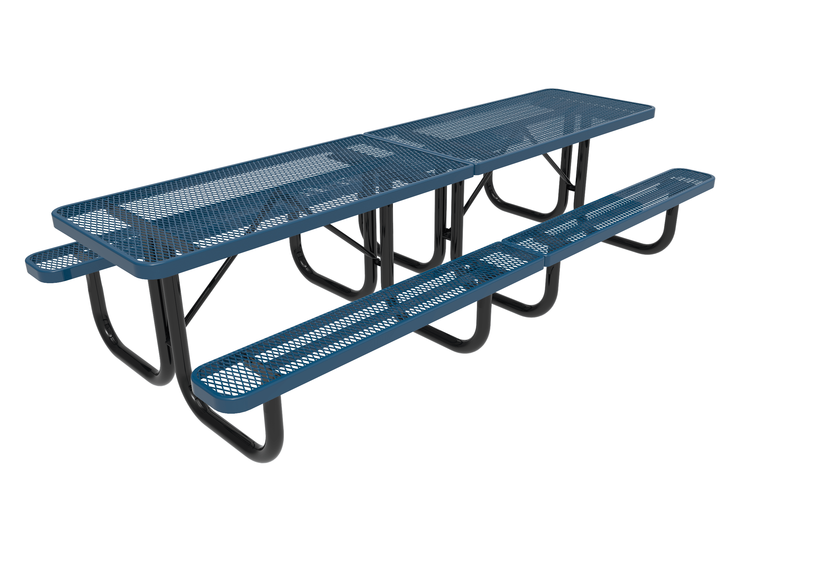 Blue 10 Foot MyTCoat Rectangular Portable Picnic Table Studio Image