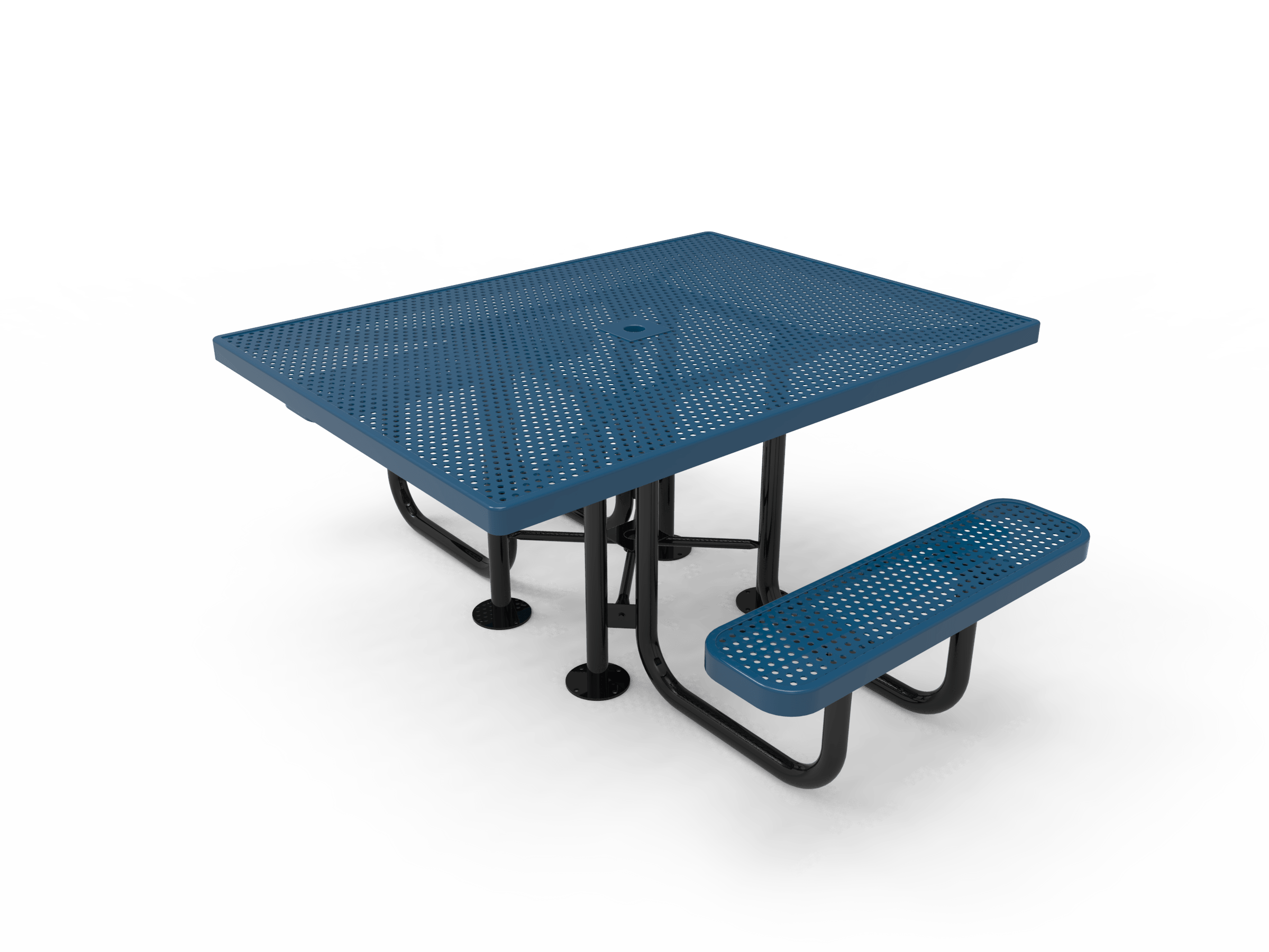Blue MyTCoat 2 Seat Accessible Square Portable Picnic Table Studio Image