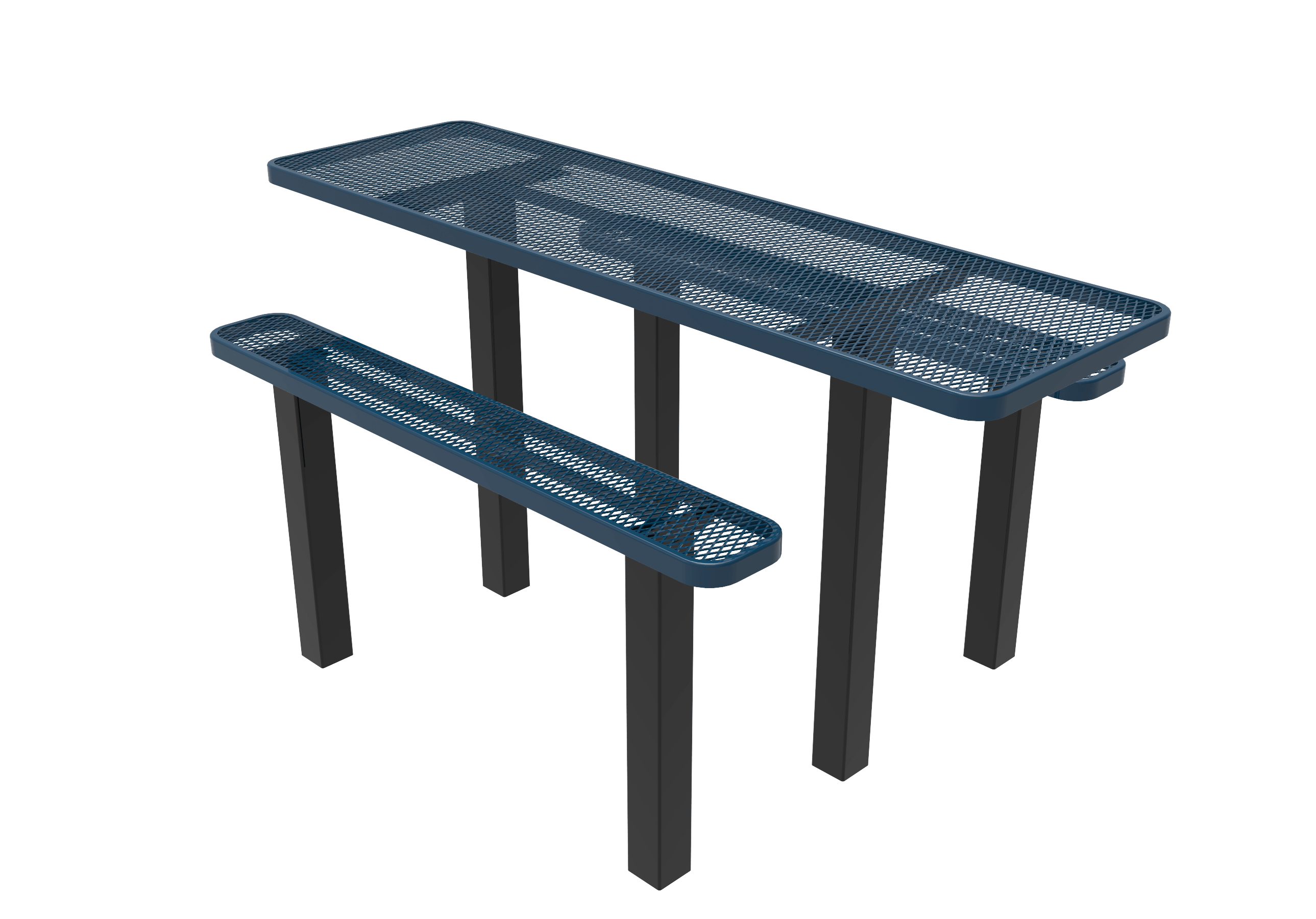Blue MyTCoat 8' Independent Picnic Table Inground Mount Studio Image