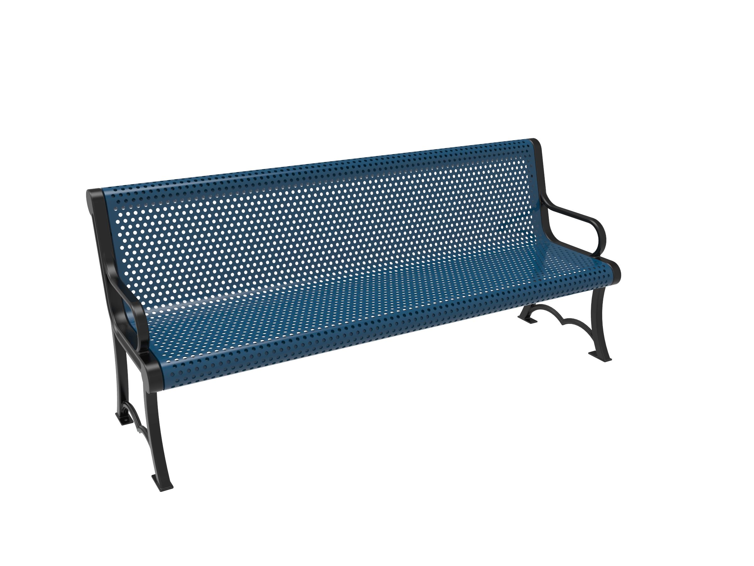 Blue MyTCoat Austin Bench Punched Steel Studio Image