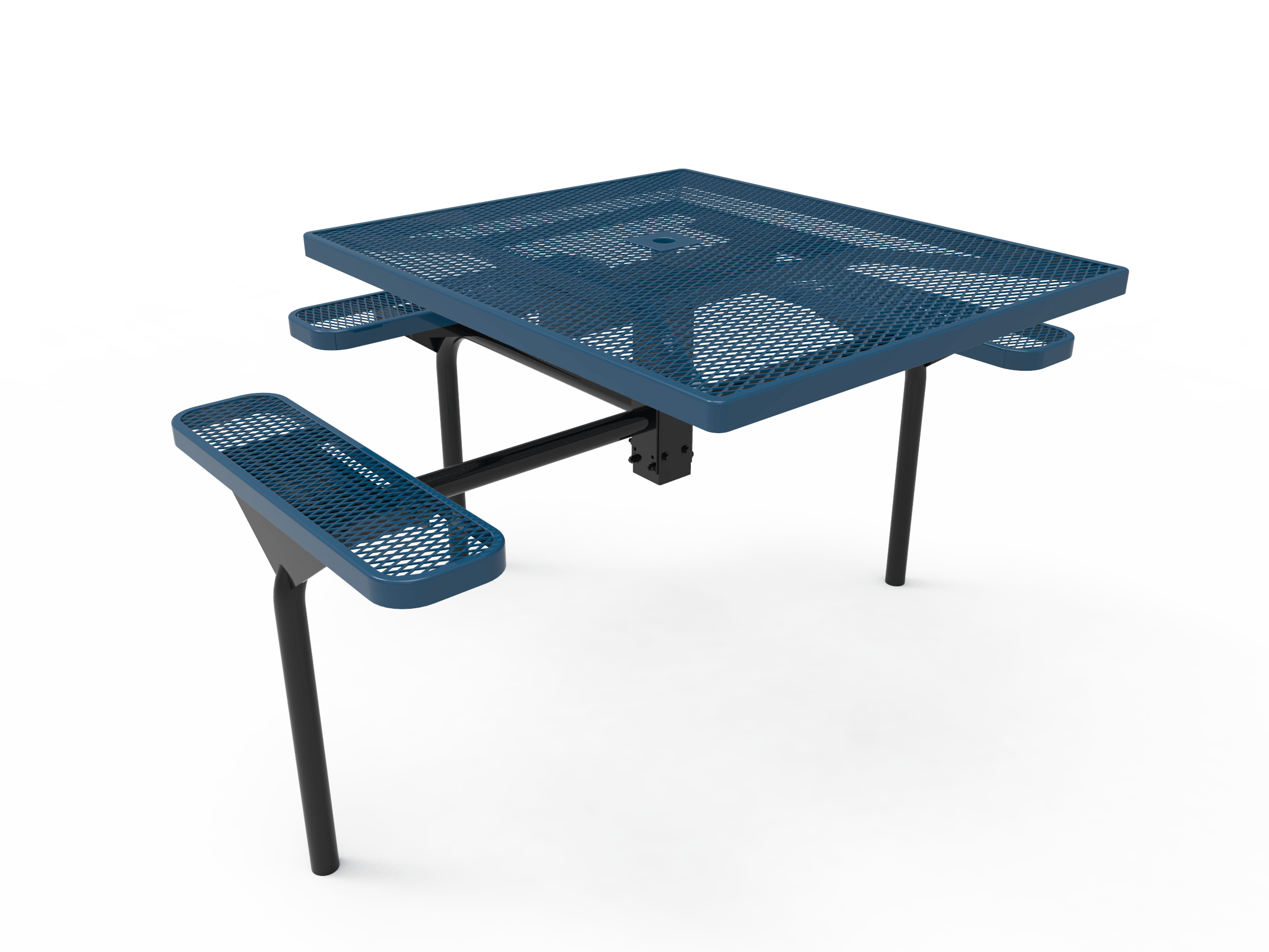 Blue MyTCoat Nexus Square Picnic Table 3 Seat Accessible Inground Mount Studio Image