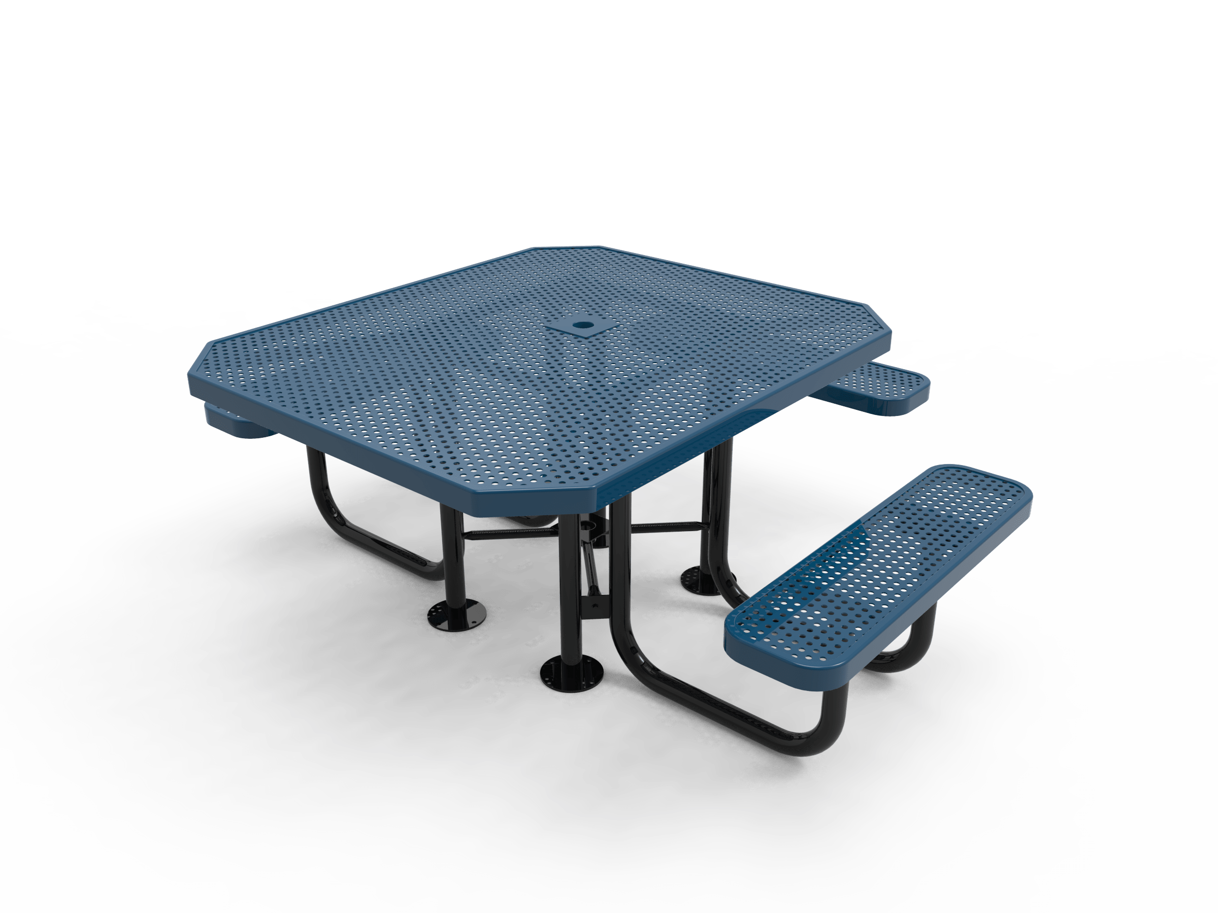 Blue MyTCoat Octagon Portable Picnic Table 3 Seat Accessible Studio Image