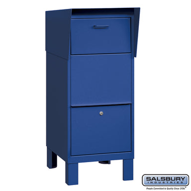 Blue Salsbury Courier And Collection Box With Private Access