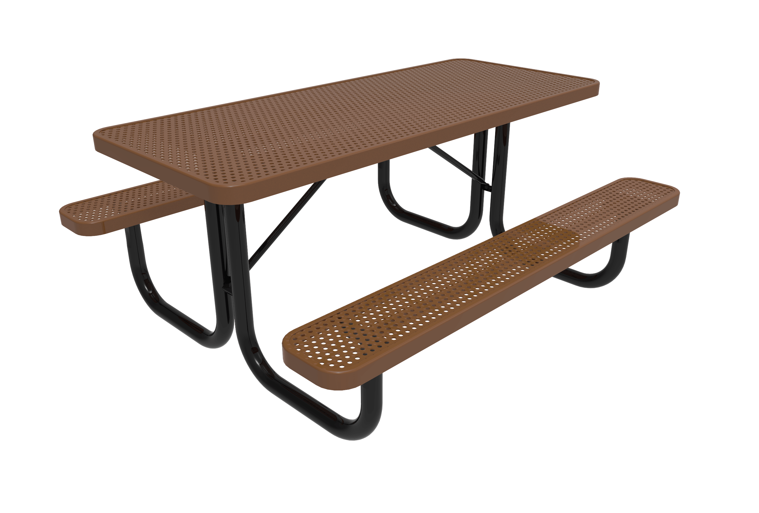 Brown 6 Foot MyTCoat Rectangular Portable Picnic Table Studio Image