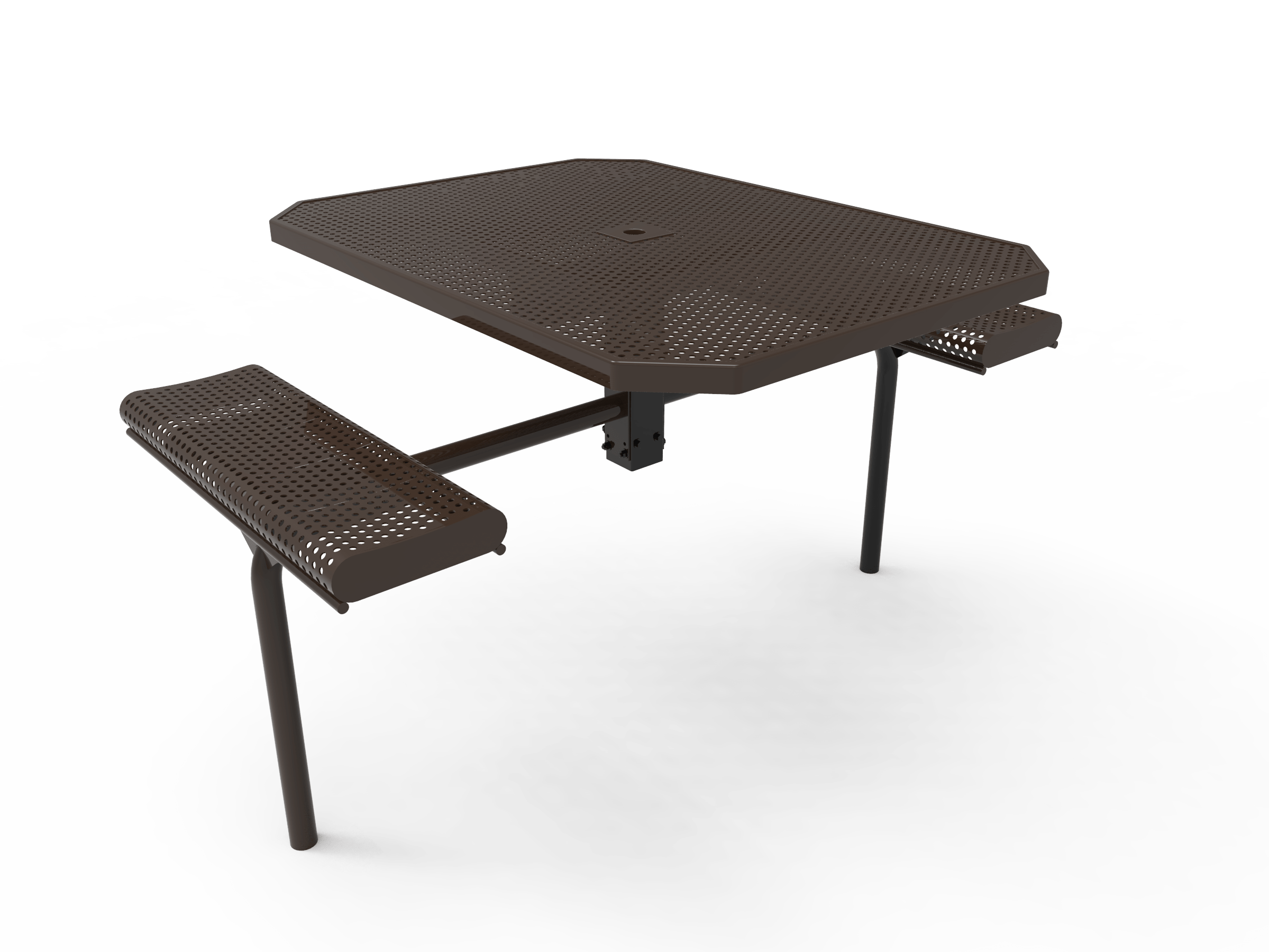 Brown MyTCoat Nexus Rolled Octagon Picnic Table 2 Seat Accessible Studio Image