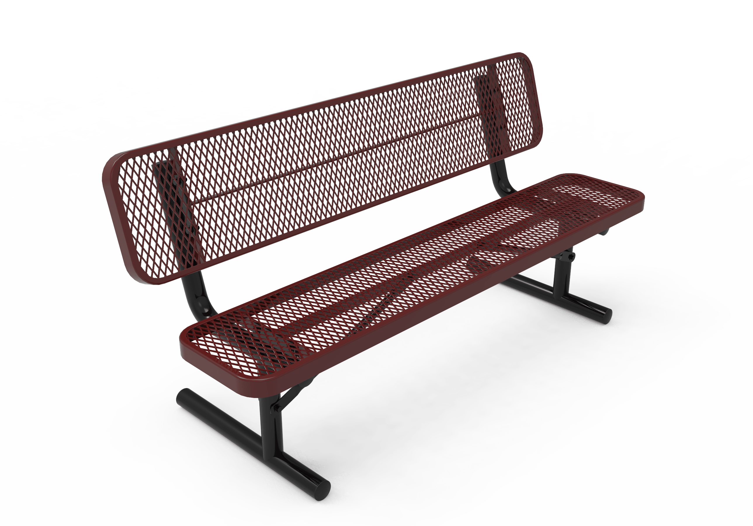 Burgundy MyTCoat Sports Bench with Backrest Studio Image Portable Mount