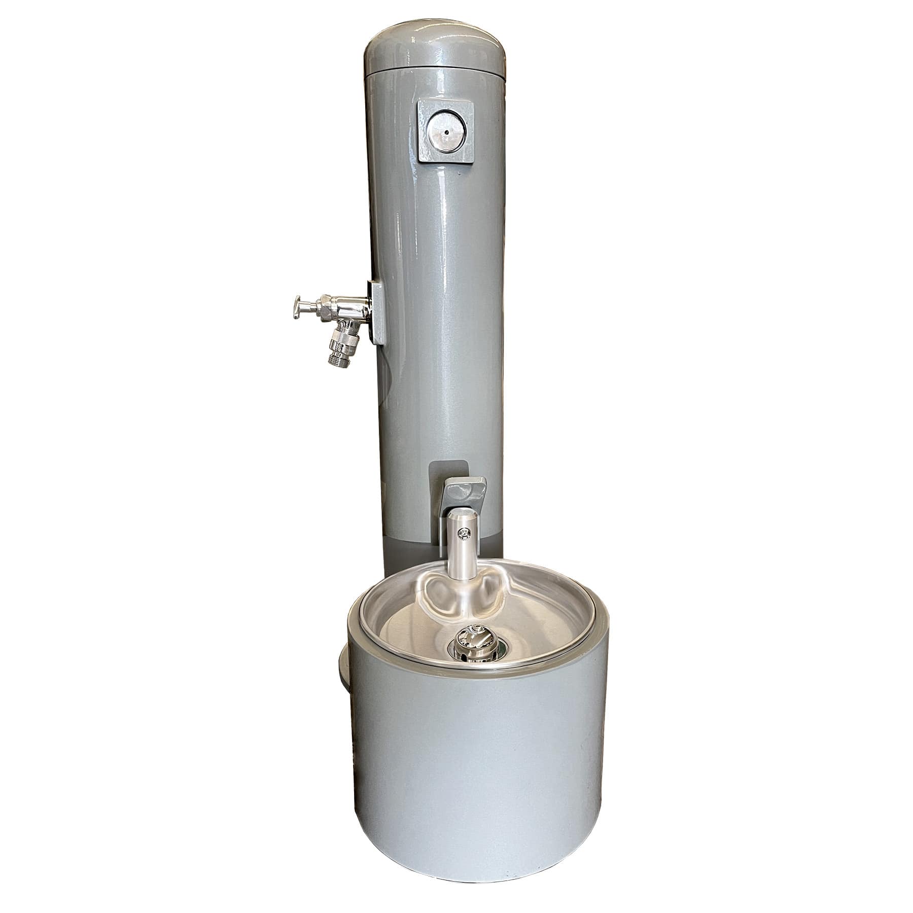 Chrome Clear Stern-Williams 9000 Outdoor Dog Drinking Fountain  with Jug Filler Studio Image