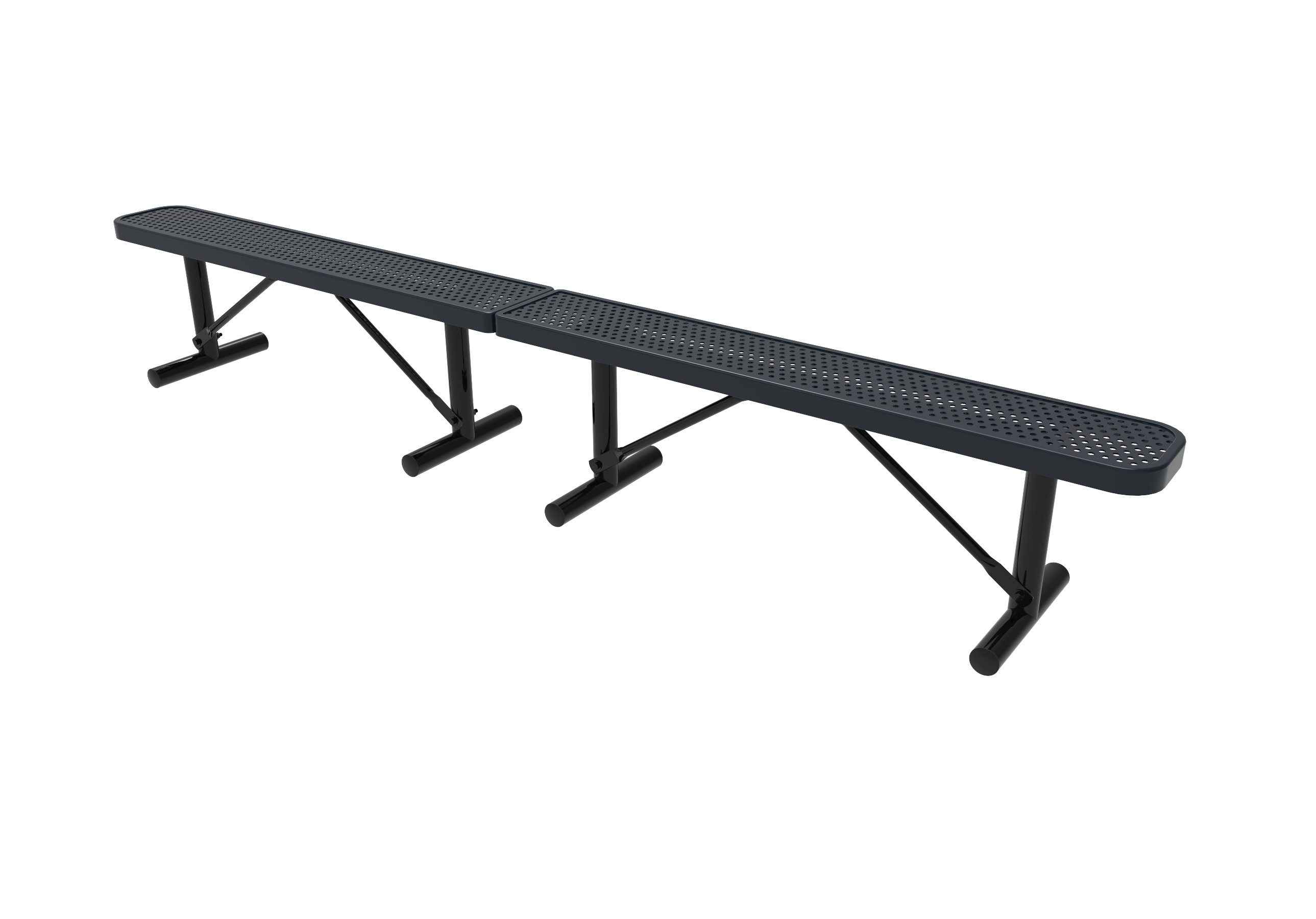 Dark Blue MyTCoat Sports Bench Without Back Punched Steel Studio Image Portable Mount 10 foot