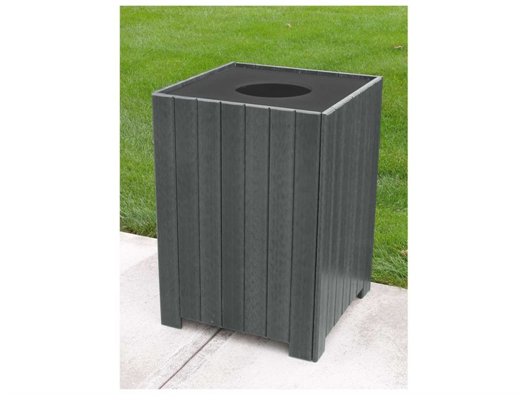 Frog Furnishings 32 Gallon Dark Gray Square Receptacle Lifestyle Image
