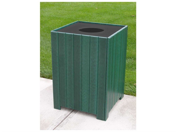 Frog Furnishings 32 Gallon Green Square Receptacle Lifestyle Image