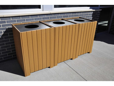Frog Furnishings 3 Compartment Trash Bin Environmental Image