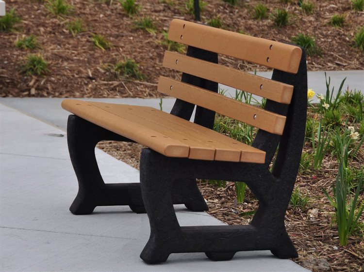 Frog Furnishings Cedar 4' Recycled Plastic Brooklyn Garden Bench Environmental Park Photo