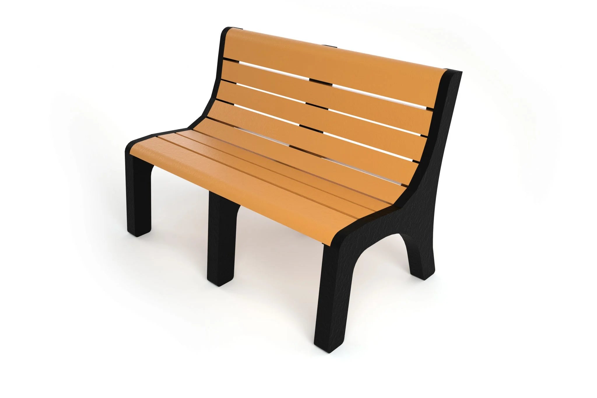 Frog Furnishings Cedar Newport Park Bench 4' Option Studio Image.