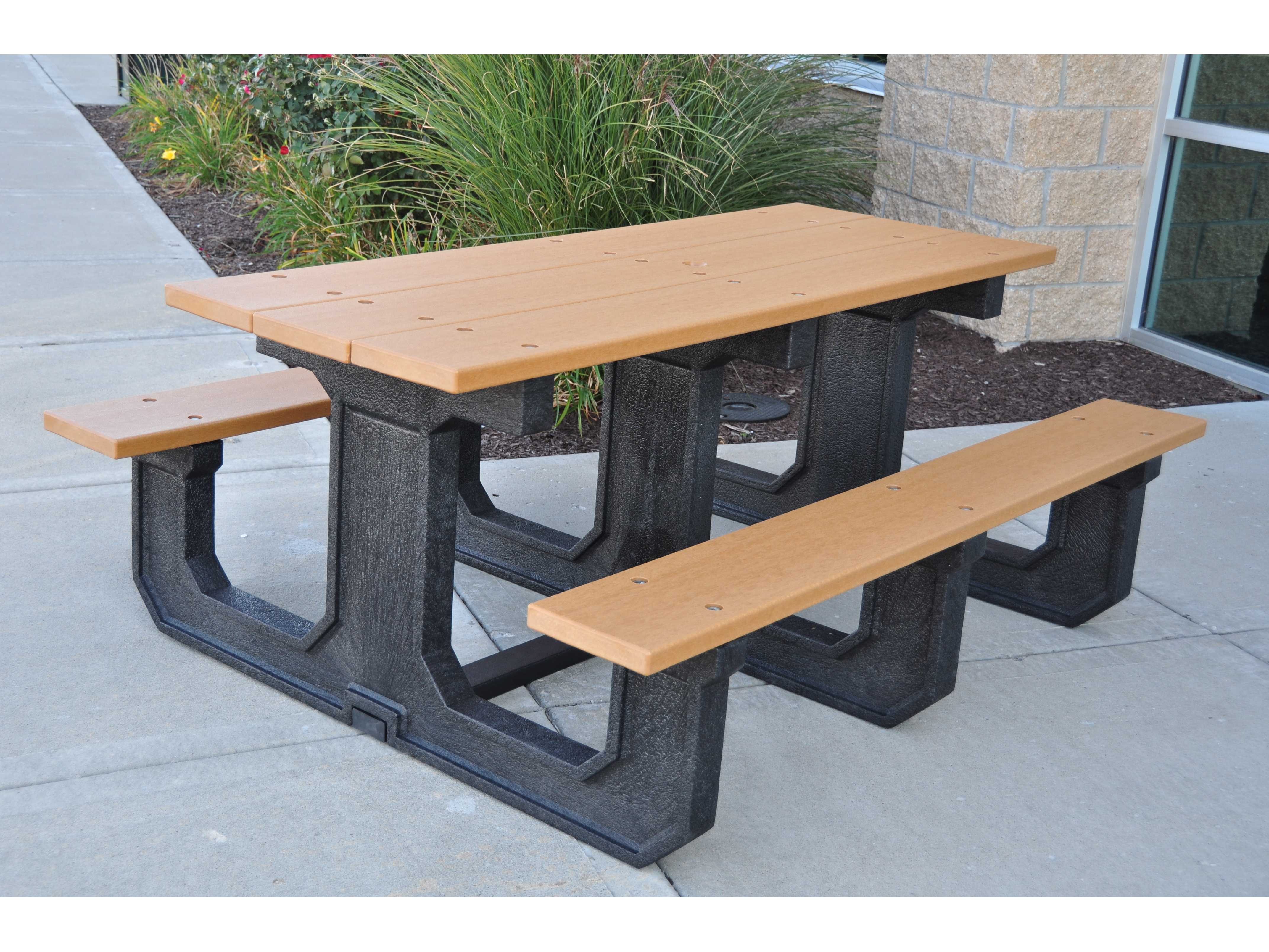 Frog Furnishings Cedar Park Place Recycled Plastic Picnic Table Environmental Photo