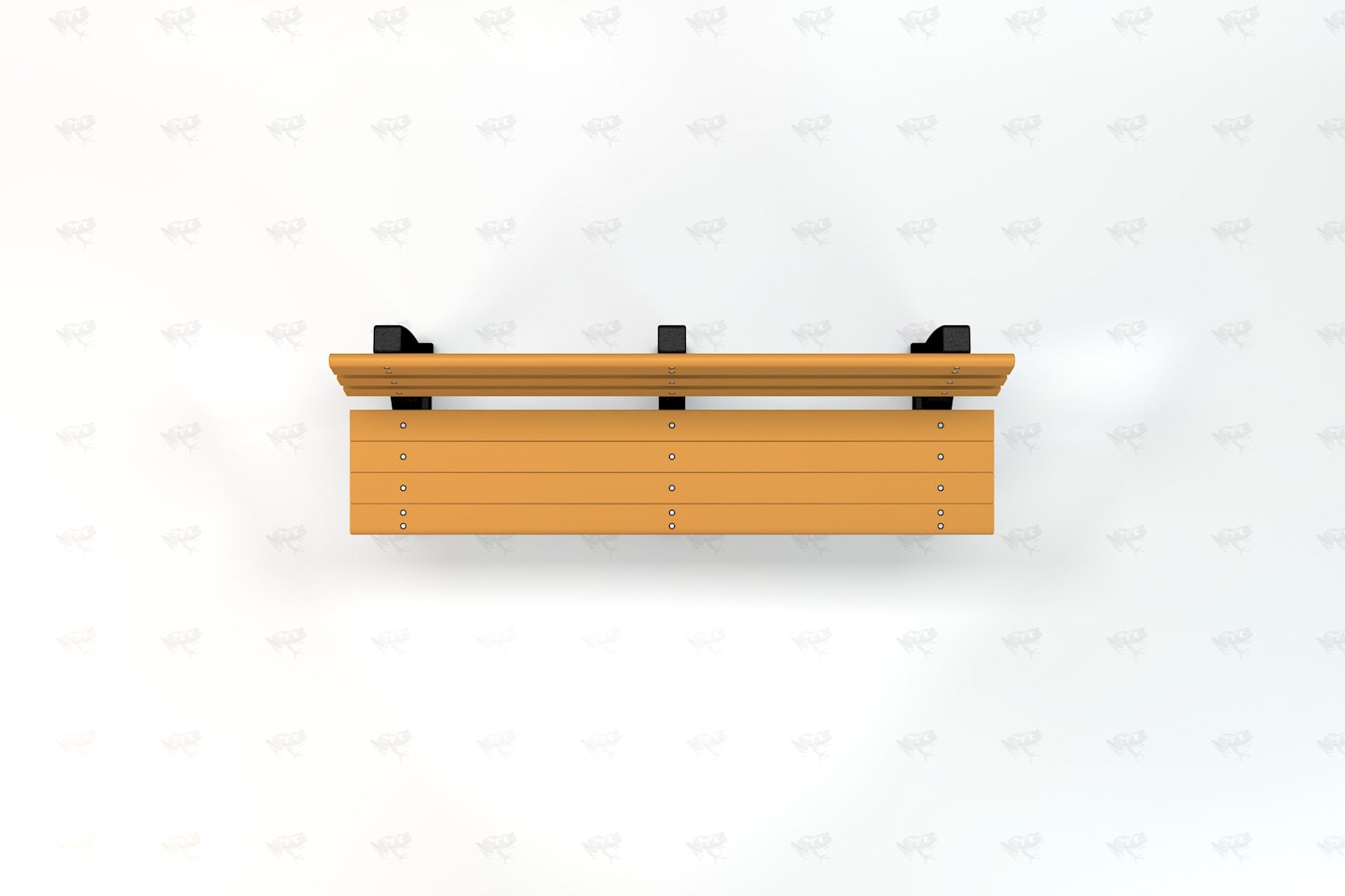 Frog Furnishings Cedar 6' Recycled Plastic Brooklyn Garden Bench Studio Image Birds Eye View