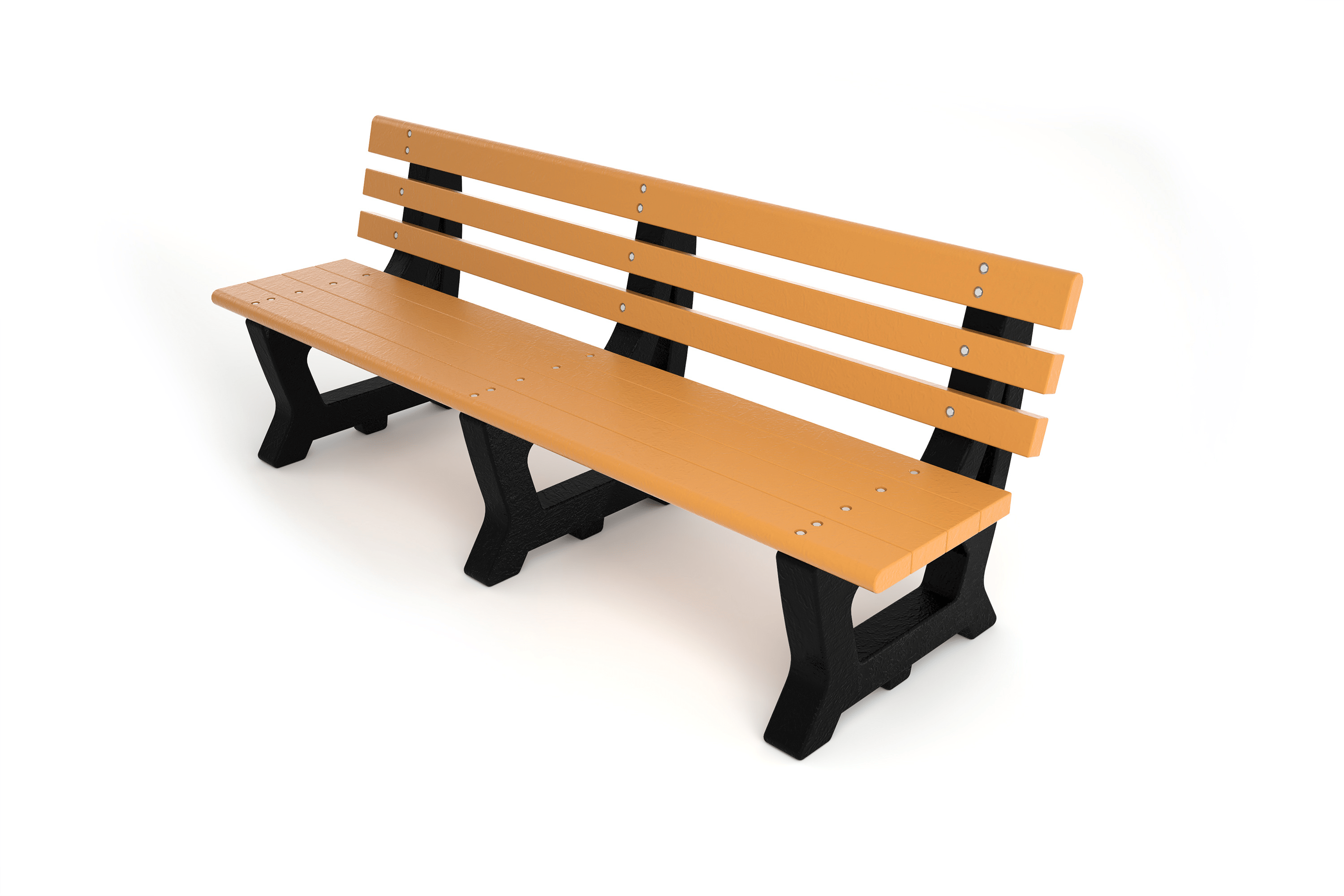 Frog Furnishings Cedar 6' Recycled Plastic Brooklyn Garden Bench Studio Image Side View