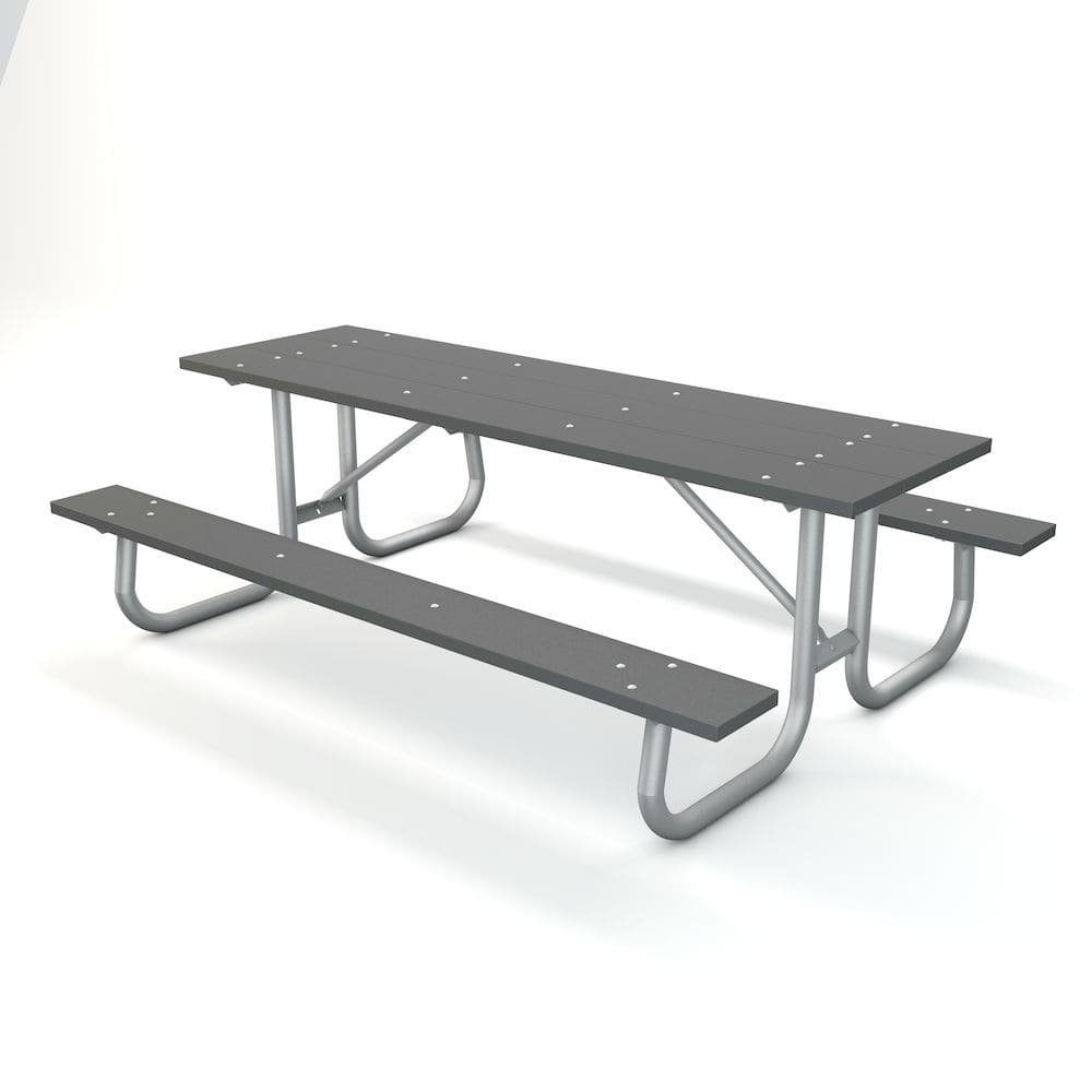 Frog Furnishings Gray Metal Frame Picnic Table 6' Option Studio Photo