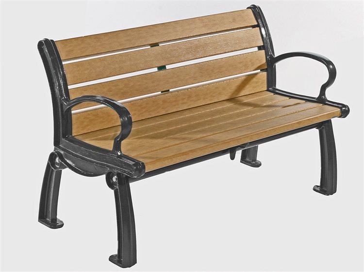 Frog Furnishings Cedar 4' Option Recycled Plastic Heritage Garden Bench Studio Image