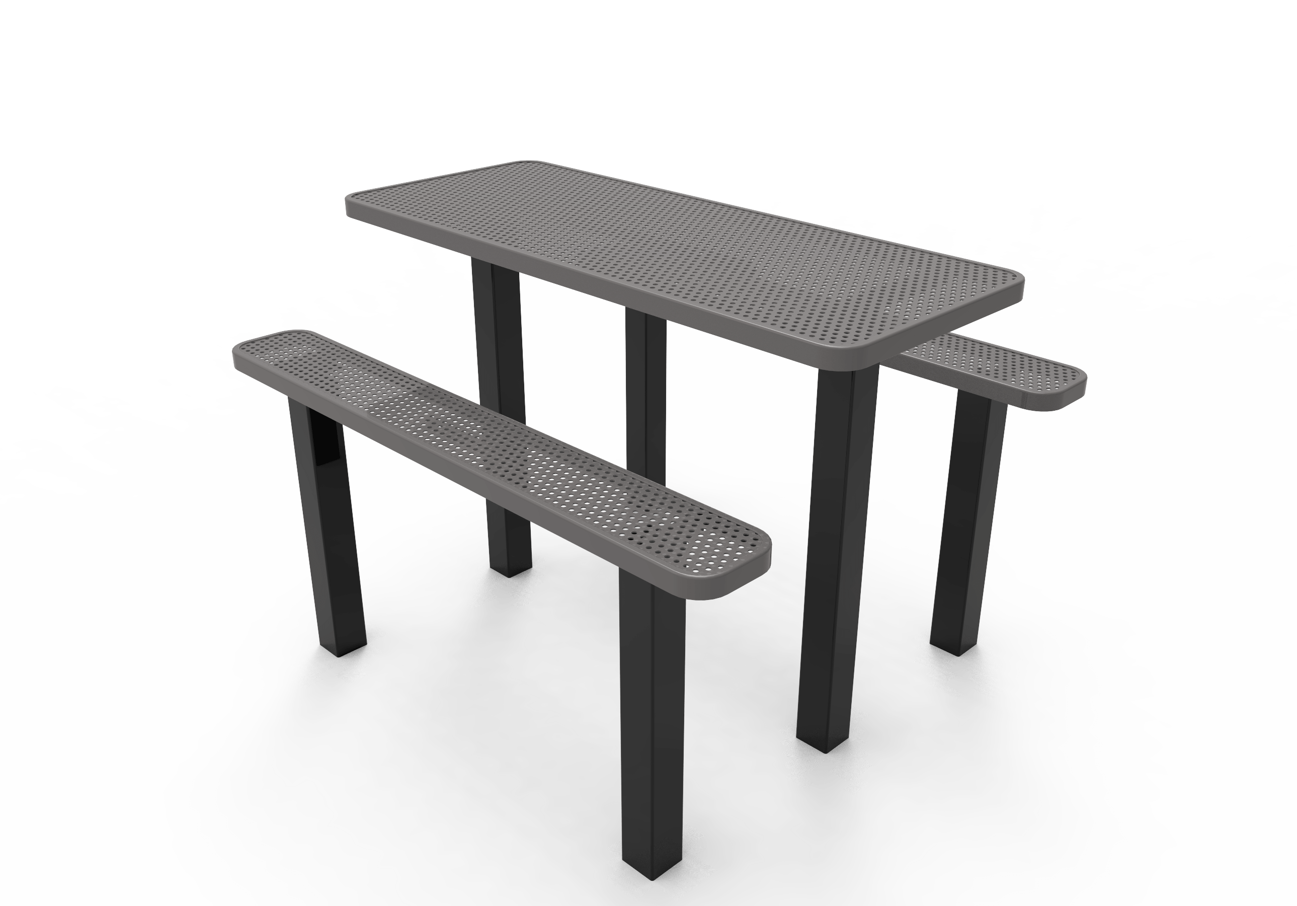 Gray MyTCoat 6' Independent Picnic Table Inground Mount Studio Image