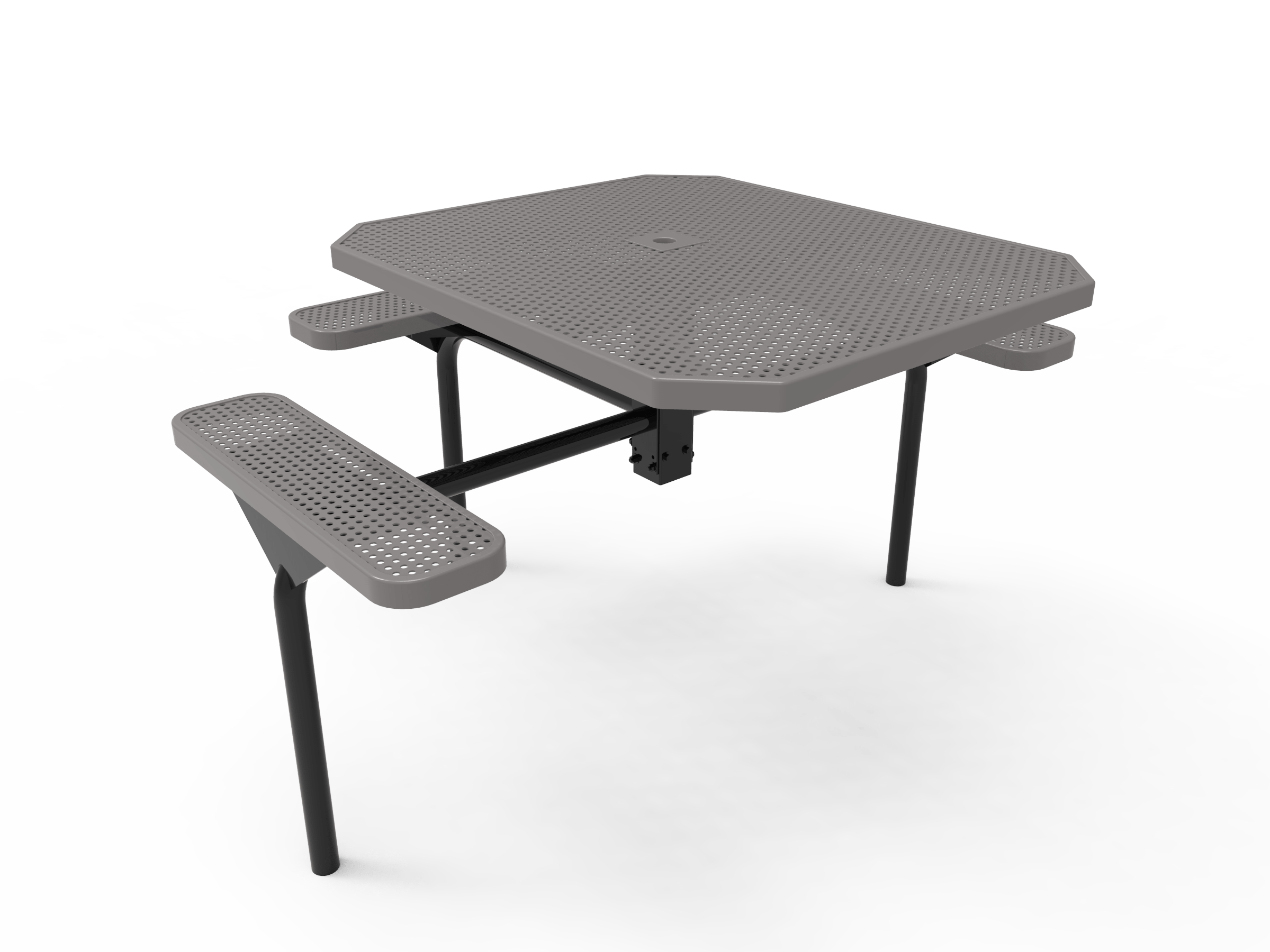 Gray MyTCoat Nexus Octagon Picnic Table 3 Seat Accessible Inground Mount Studio Image