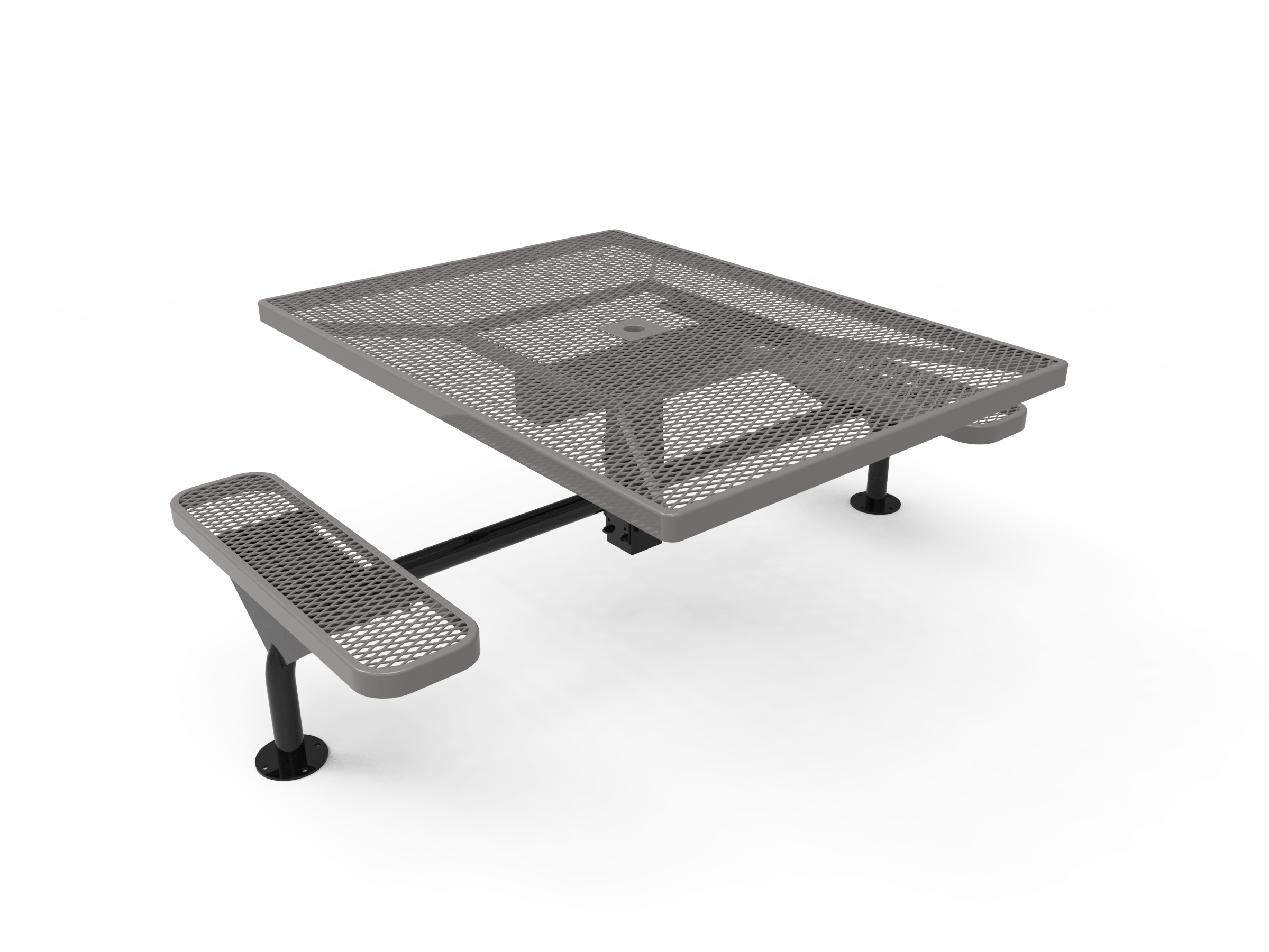 Gray MyTCoat Nexus Square Picnic Table 2 Seat Accessible Surface Mount Studio Image