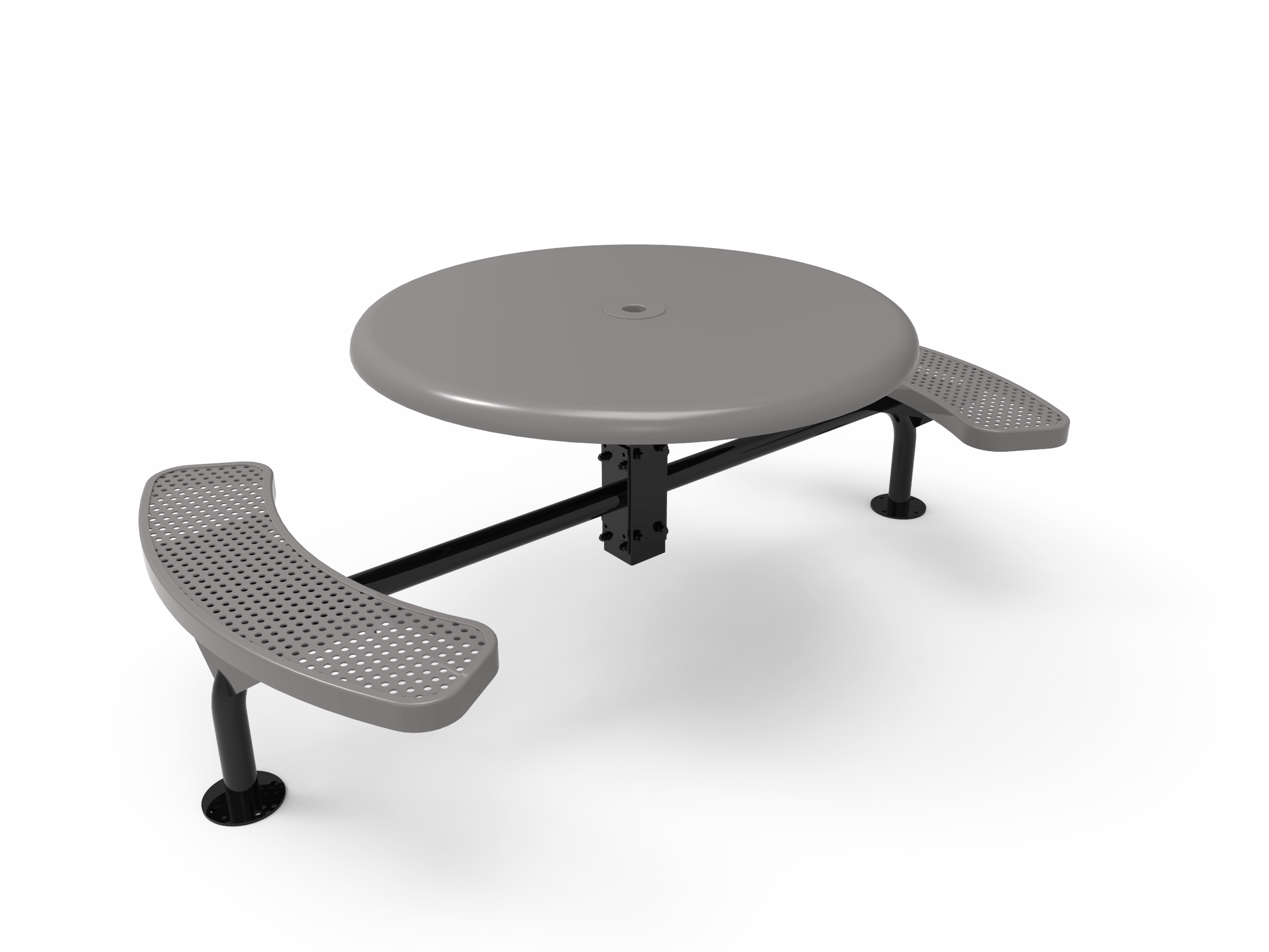 Gray MyTCoat Solid Top Nexus Picnic Table 2 Seat Accesible Surface Mount Studio Image