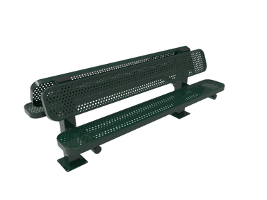 Green 6 Foot MyTCoat Double Pedestal Bench Surface Mount Studio Image