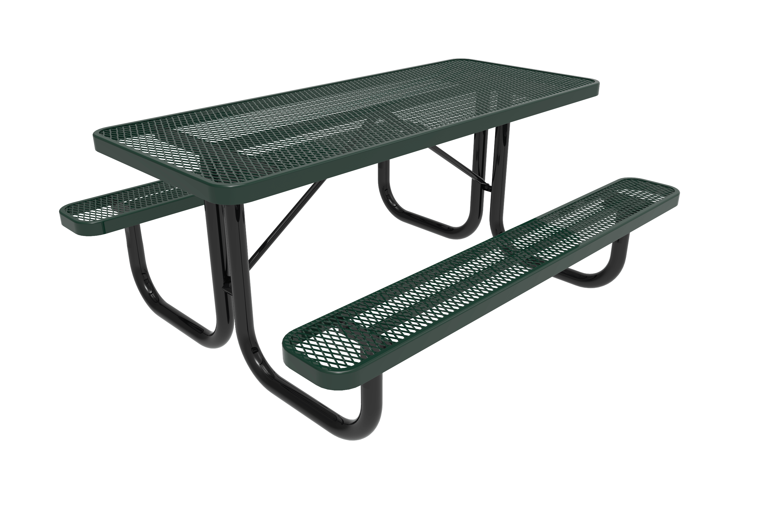 Green 6 Foot MyTCoat Rectangular Portable Picnic Table Studio Image