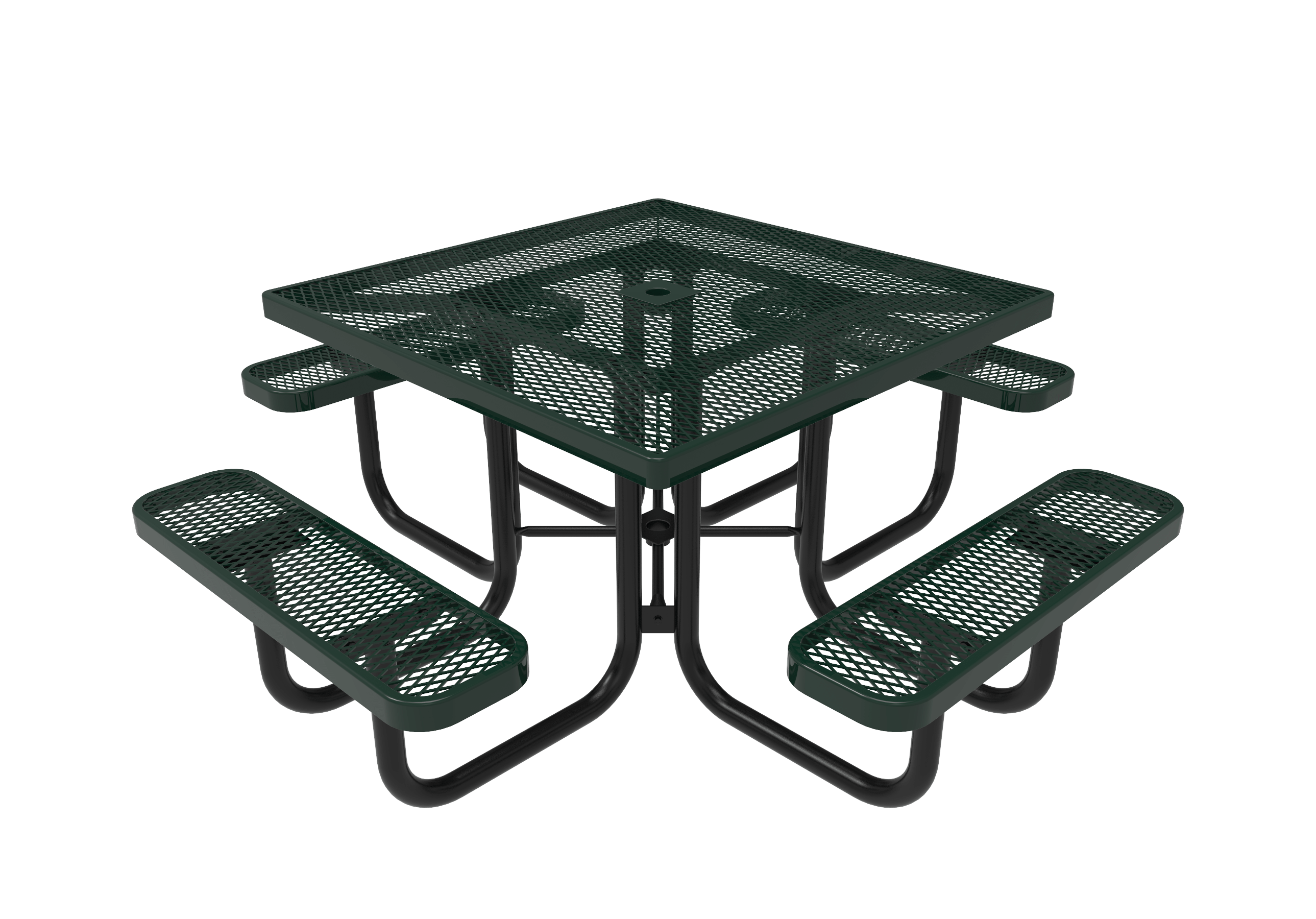 Green MyTCoat 4 Seat Square Portable Picnic Table Studio Image