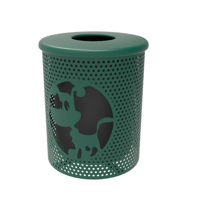 Green MyTCoat Dog Trash Can Studio Image