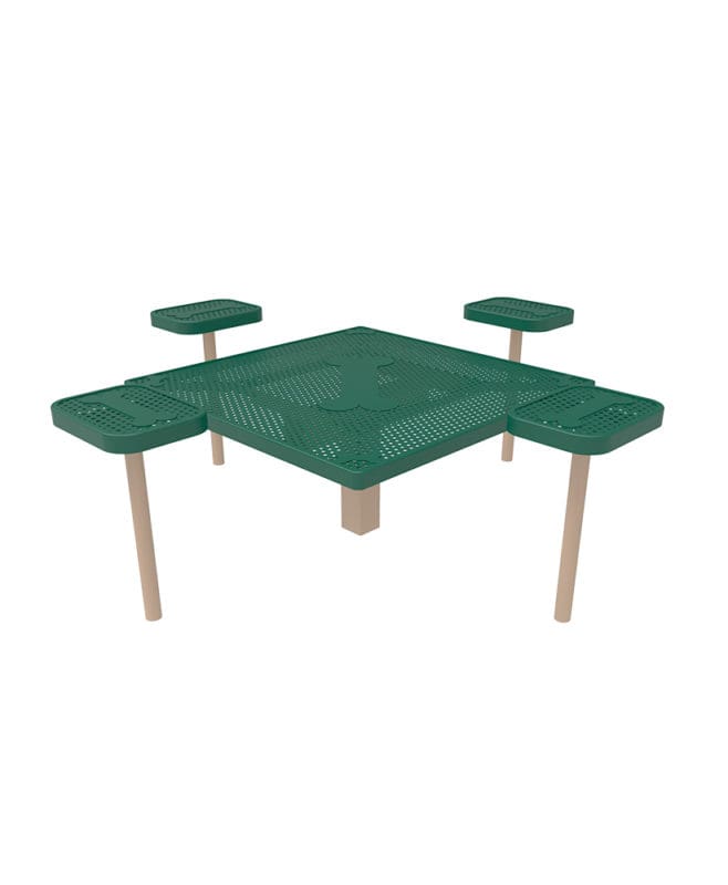 Green and Tan MyTCoat Dog Park Grooming Table with Accessory Arms Studio Image