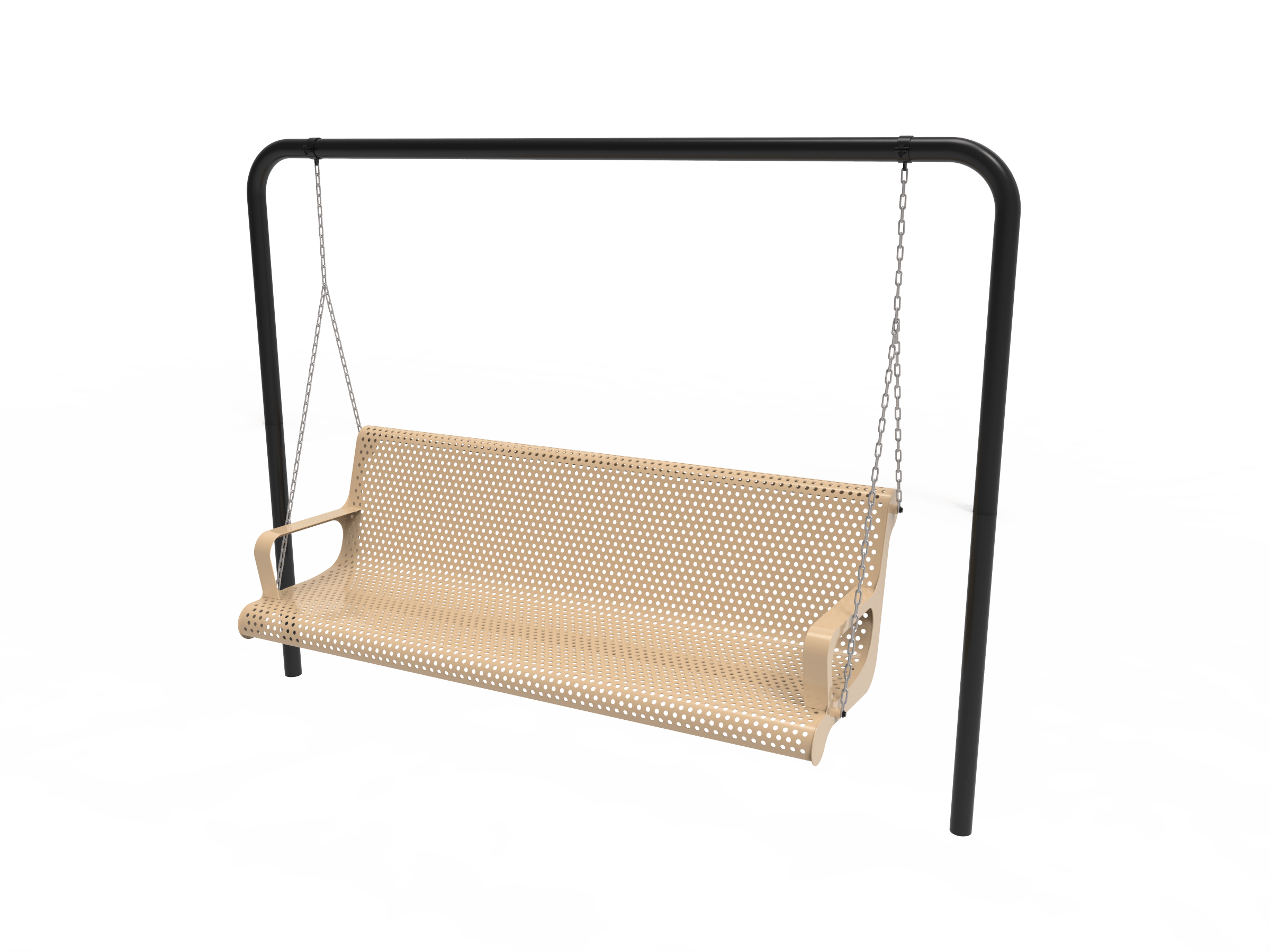 MyTCoat Punched Steel Park Swing Bench Swing Bench Studio Image