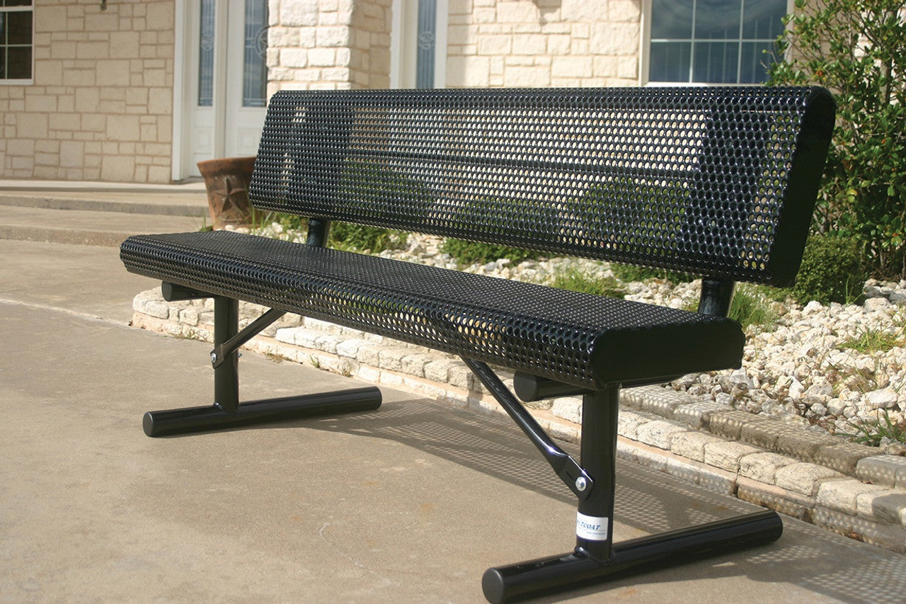 MyTCoat Punched Steel Rolled Bench with Back Lifestyle Image