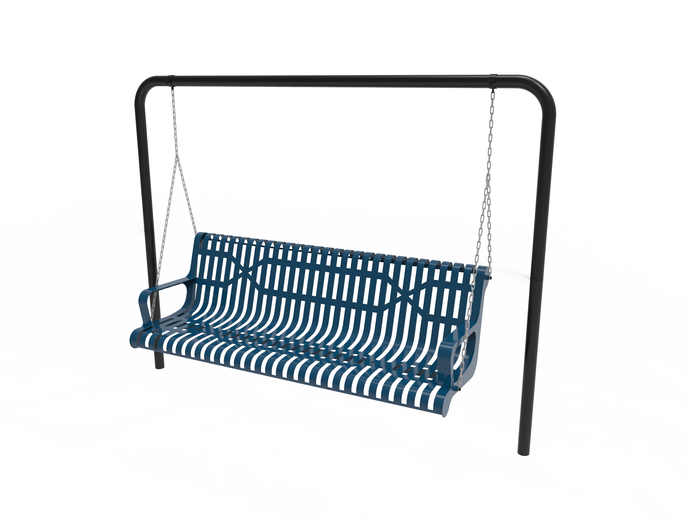 MyTCoat Slatted Steel Park Swing Bench Swing Bench Studio Image