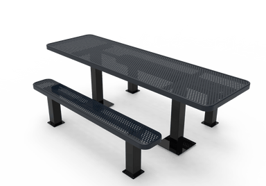 Navy MyTCoat 8' Independent Picnic Table Surface Mount Studio Image