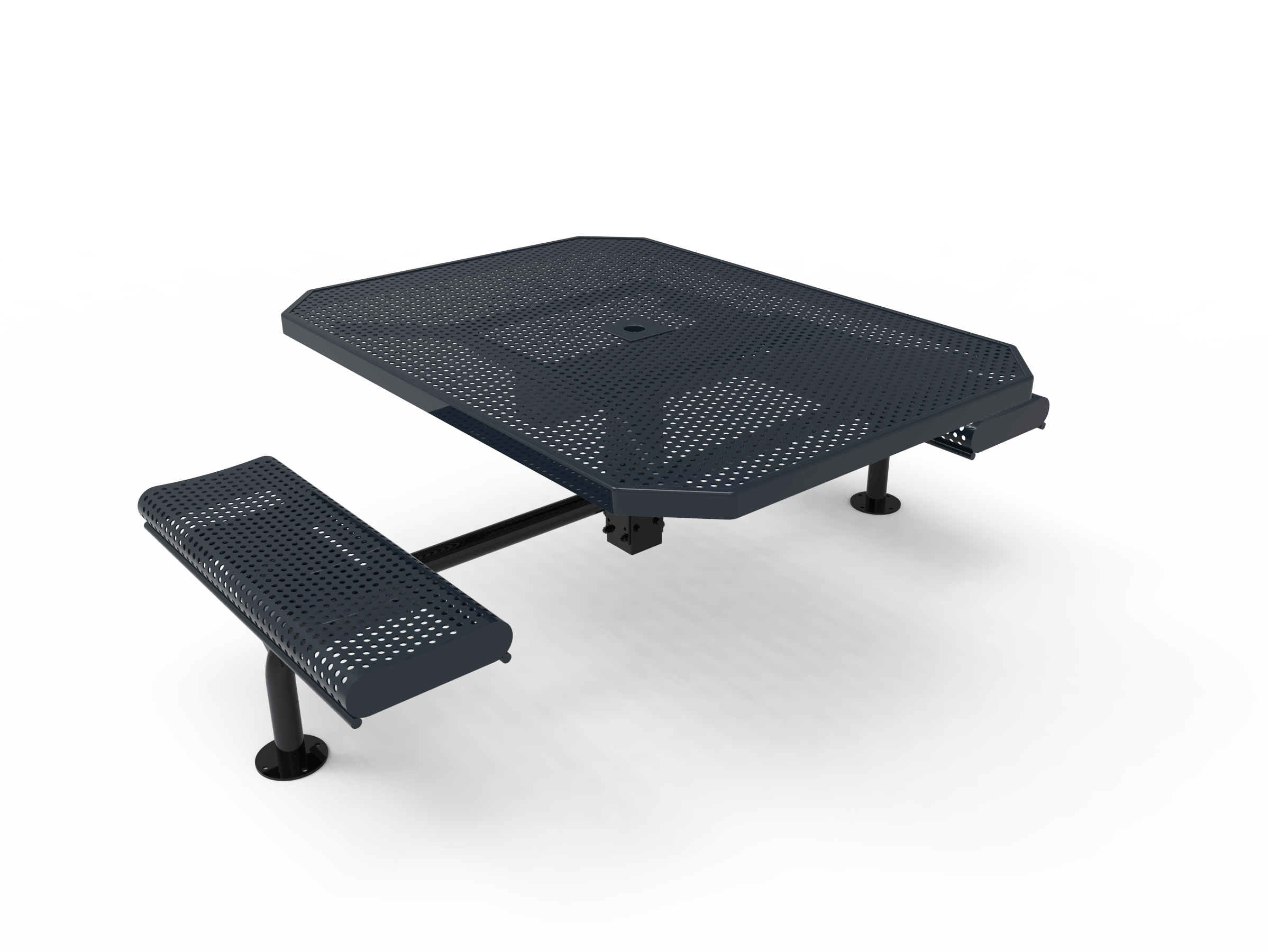 Navy MyTCoat Nexus Rolled Octagon Picnic Table 2 Seat Accessible Studio Image