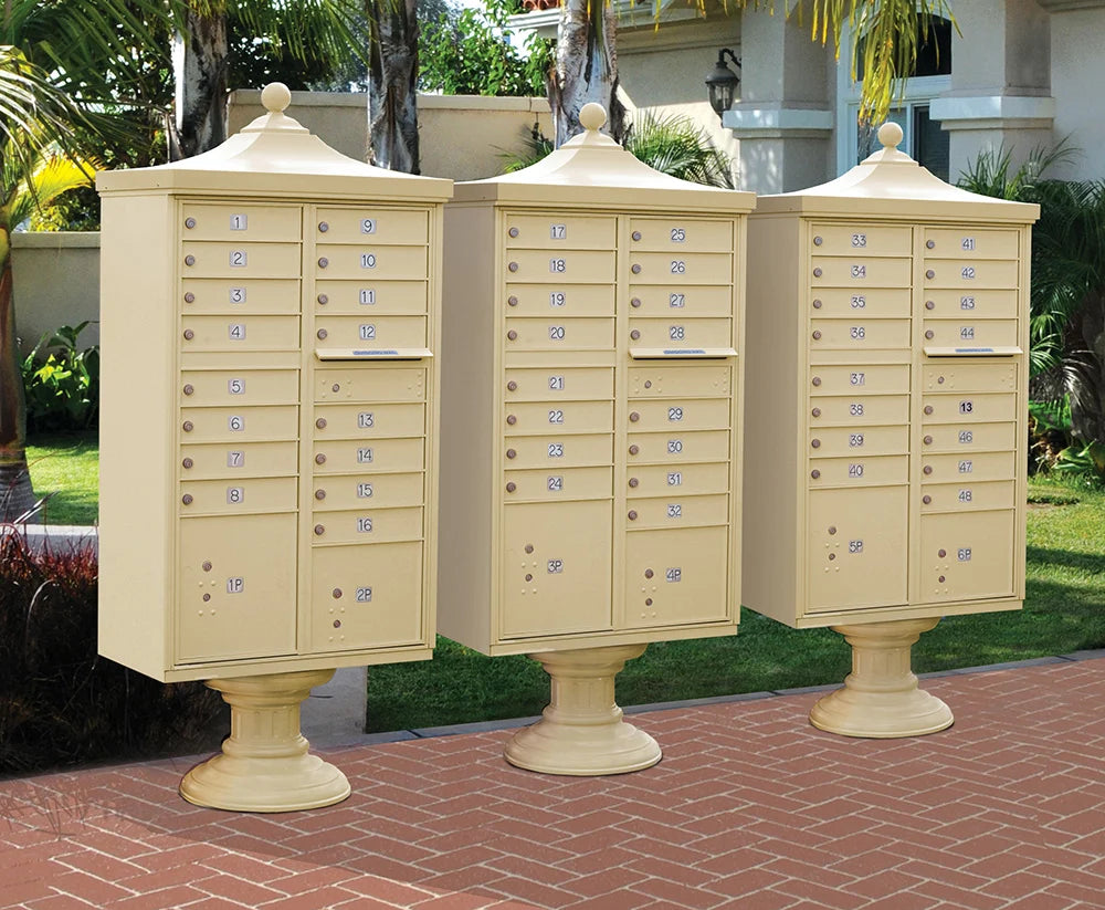 Photo of 3 Decorative Cluster Mailboxes in Upscale neighborhood