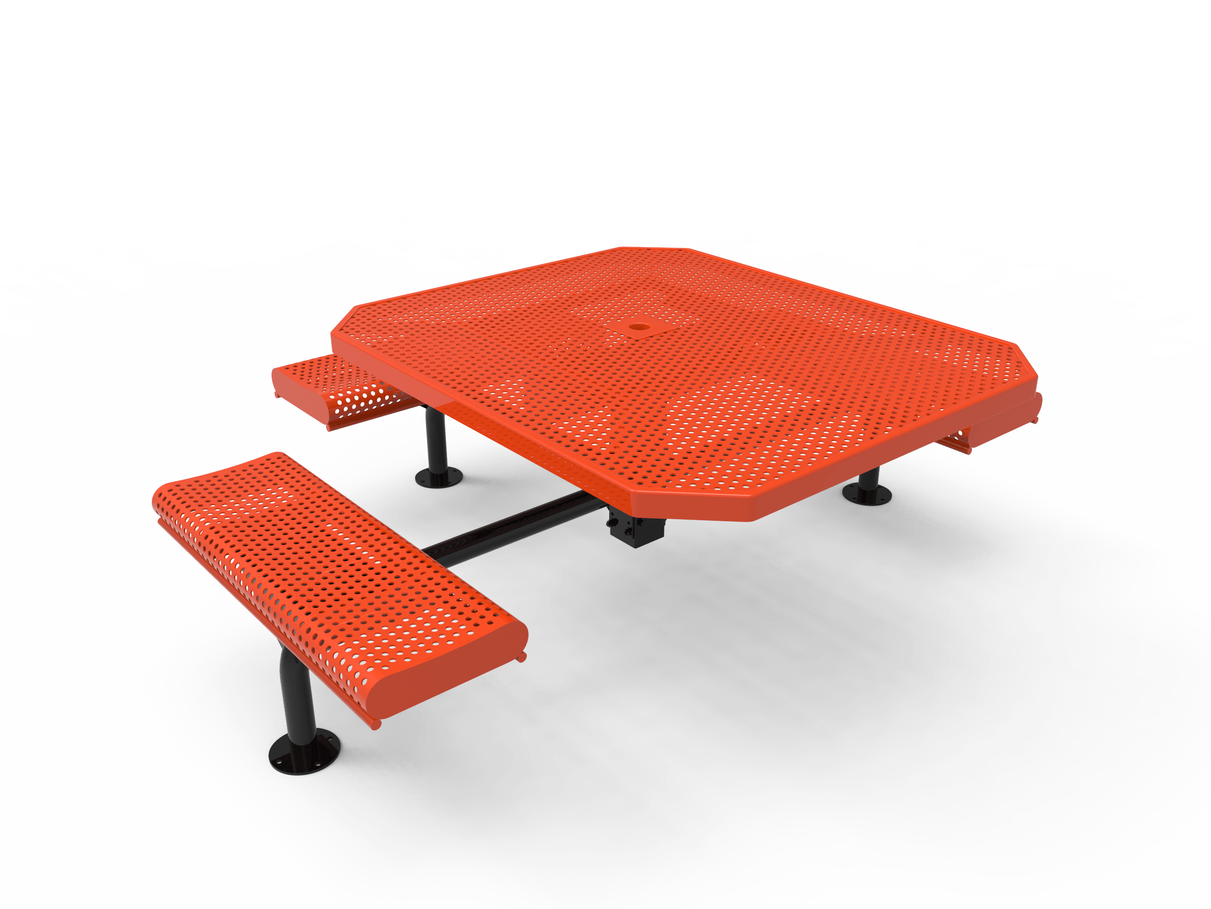 Red MyTCoat Nexus Rolled Octagon Picnic Table Studio Image