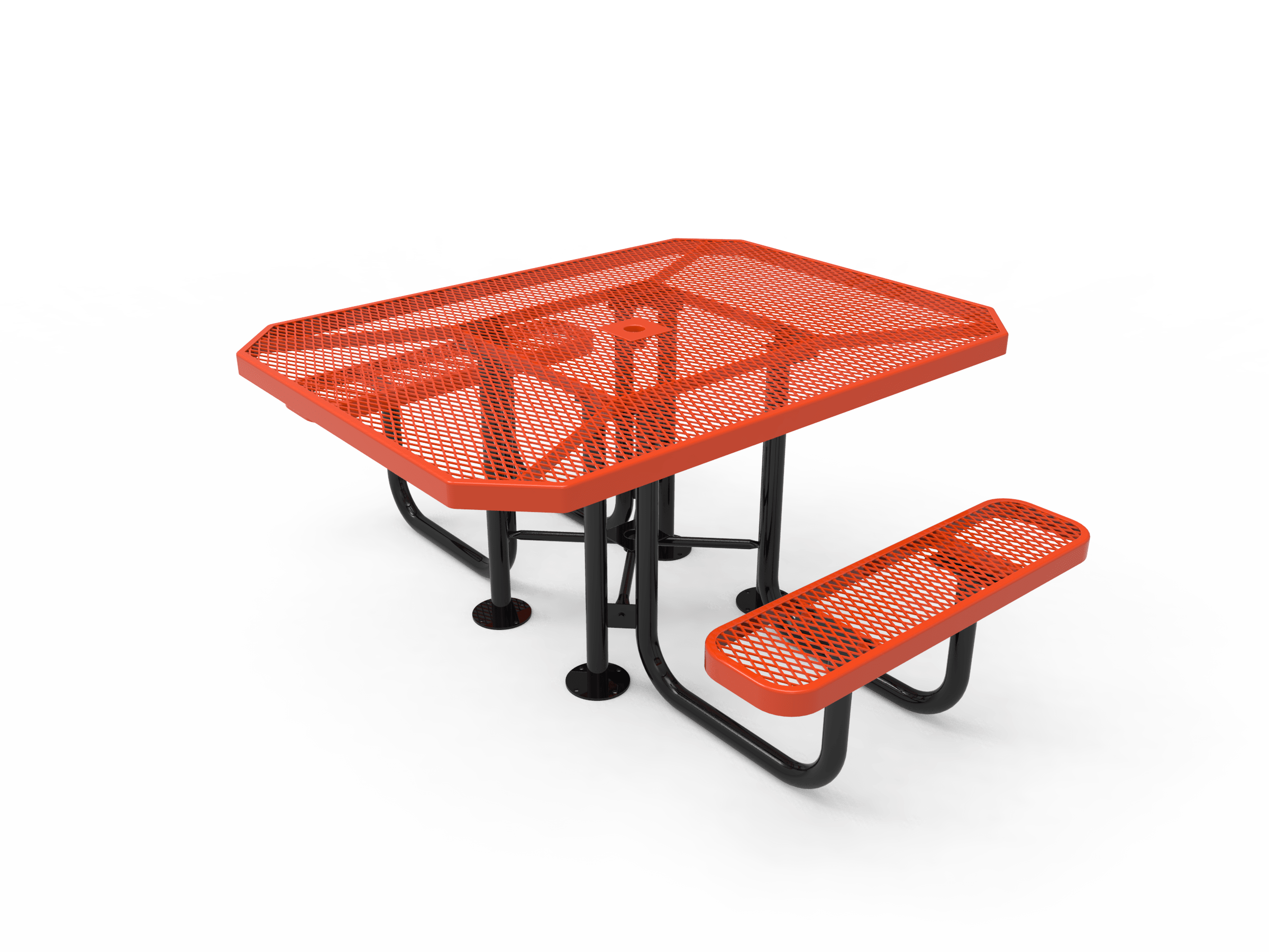 Red MyTCoat Octagon Portable Picnic Table 2 Seat Accessible Studio Image
