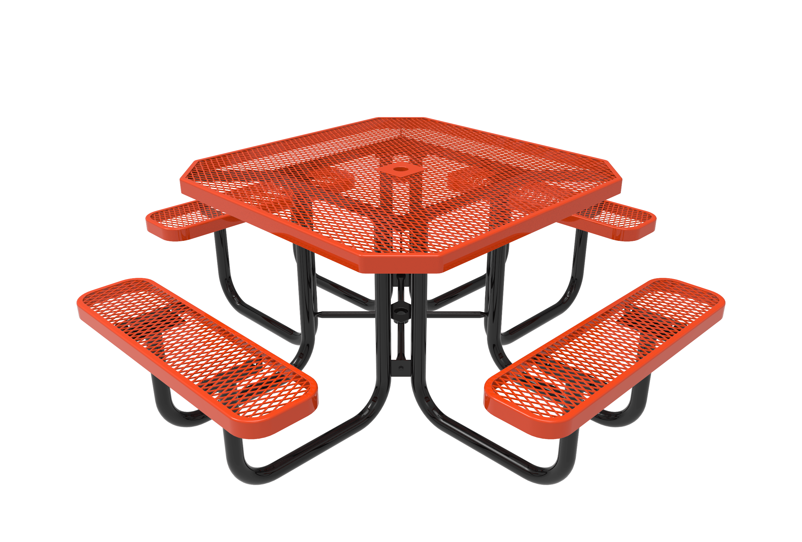 Red MyTCoat Octagon Portable Picnic Table 4 Seat Studio Image