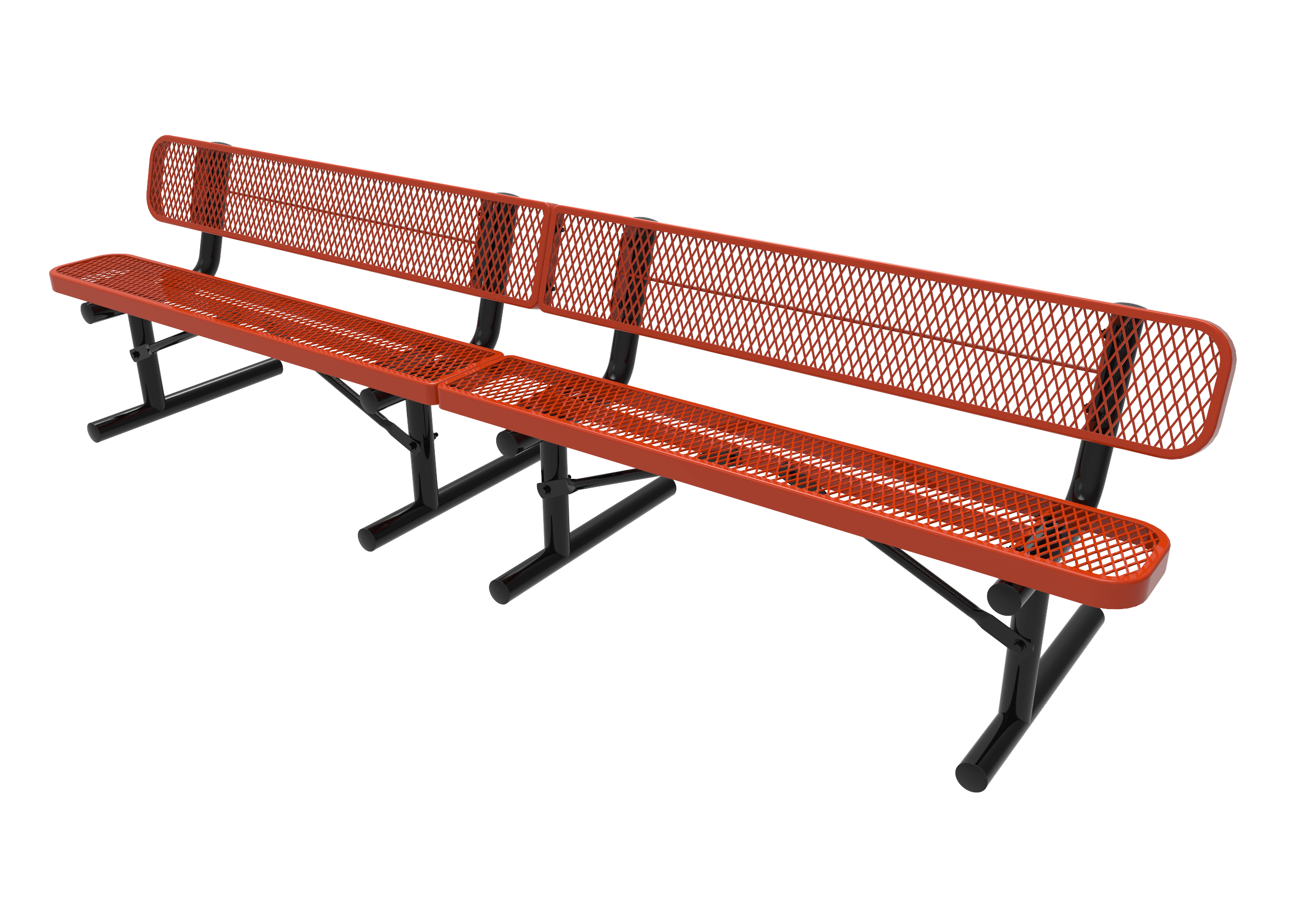 Red MyTCoat Sports Bench with Backrest Studio Image 15' Option Portable Mount