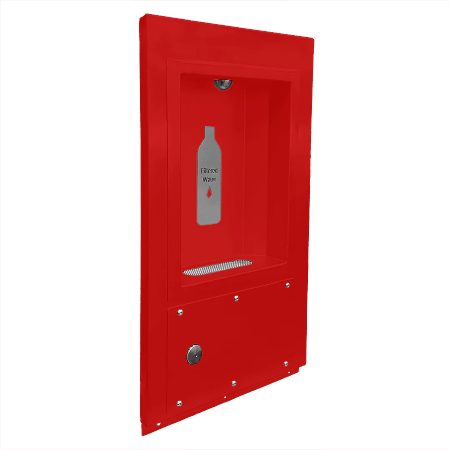 Red Willoughby In-Wall Bottle Filler Front Mount Studio Image