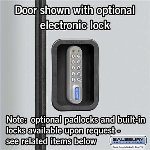 Salsbury 3-Door 3 Tier Designer Wood Locker Optional Electronic Lock Image