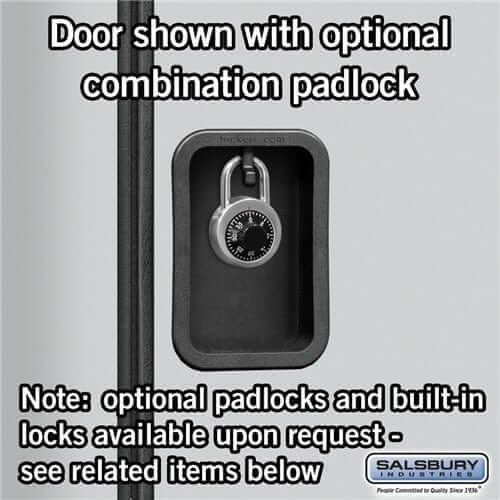 Salsbury 3-Door 3 Tier Designer Wood Locker Optional Padlock Image