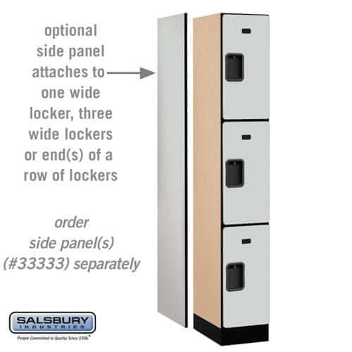 Salsbury 3-Door 3 Tier Designer Wood Locker Side Panel Example Image